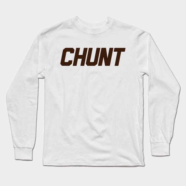 CHUNT - Nick Chubb and Kareem Hunt Brown Long Sleeve T-Shirt by mbloomstine